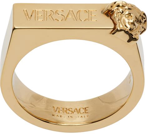 Versace Chevalière à Logo Gravé 